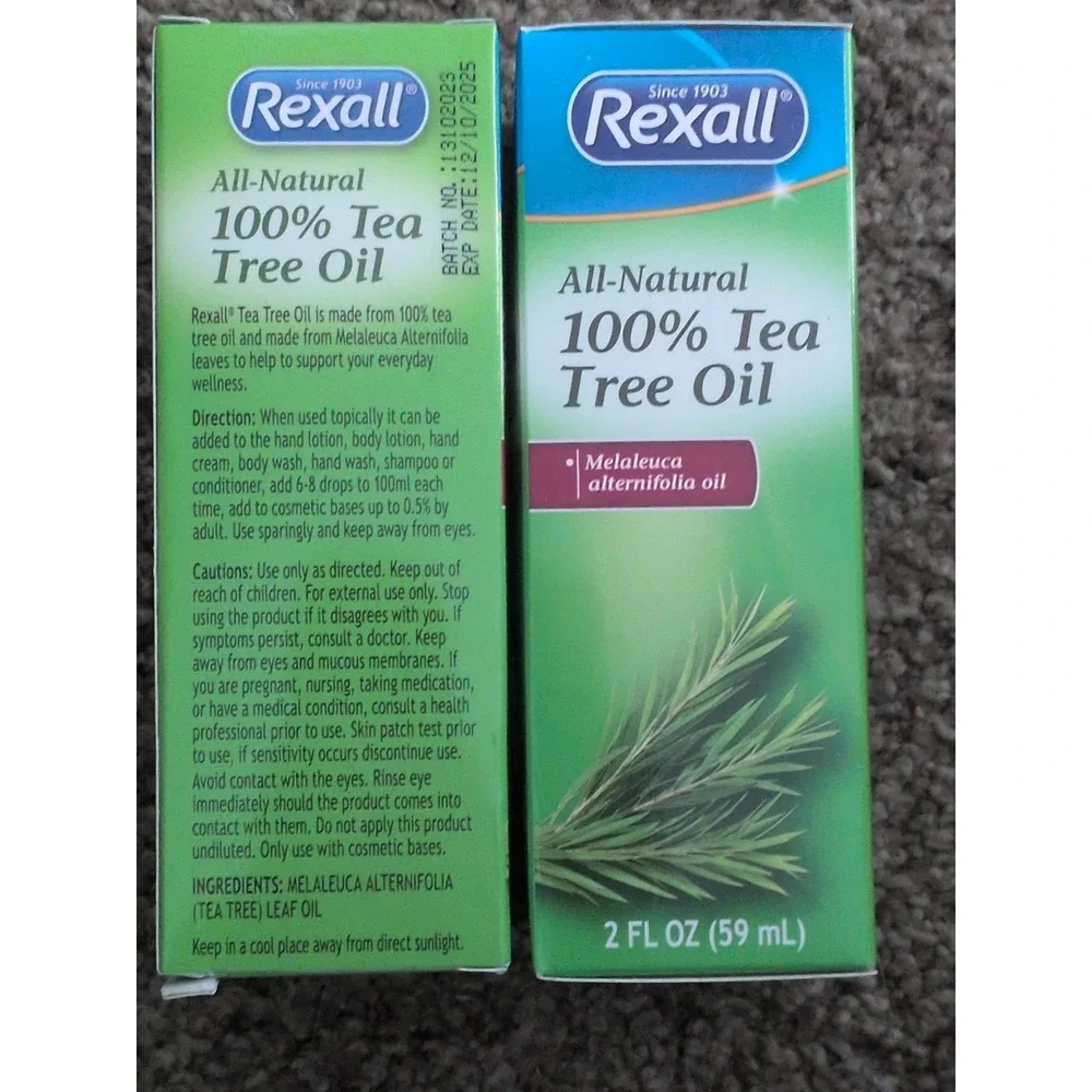 Rexall 100%  Natural Tea Tree Oil for Skin, Hair, Toenails, Aromatherapy, & Soap